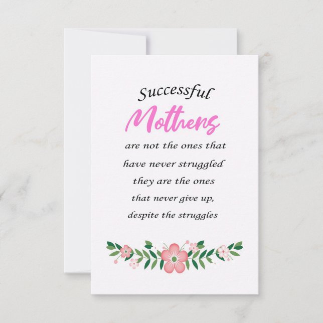 Mother Gift Successful Mothers Are Not The Ones Thank You Card (Front)