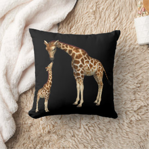 Mother Giraffe and Baby Giraffe Cushion