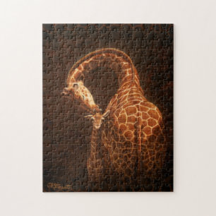 Mother Giraffe and Baby Jigsaw Puzzle