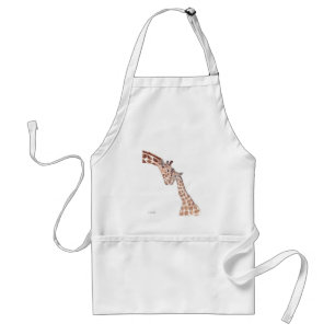 Mother giraffe with baby standard apron