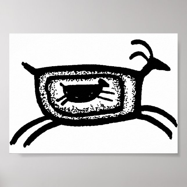 Mother goat-BW Poster (Front)