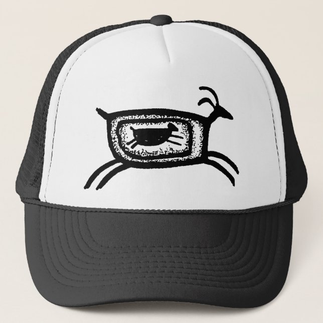 Mother goat-BW Trucker Hat (Front)