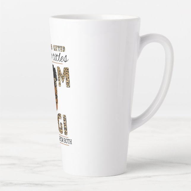 Mother God Gifted Mom And Gigi Birthday Latte Mug (Right)