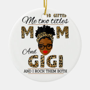 Mother God Gifted Mum And Gigi Birthday Ceramic Tree Decoration