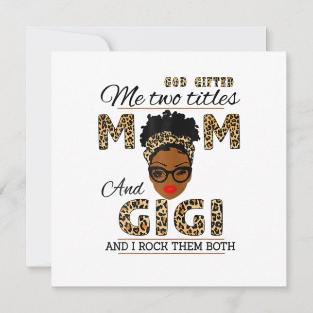 Mother God Gifted Mum And Gigi Birthday Invitation (Front)