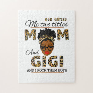 Mother God Gifted Mum And Gigi Birthday Jigsaw Puzzle