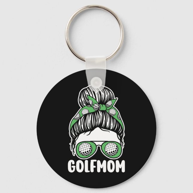 Mother Golfer Mum Golfing Golf  Key Ring (Front)
