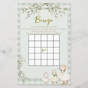 Mother Goose and Gosling Baby Shower Bingo Game