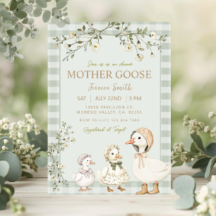 Mother Goose and Gosling Baby Shower Invitation