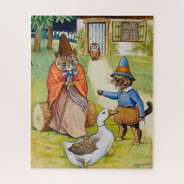 Mother Goose at Home by Louis Wain Jigsaw Puzzle (Vertical)