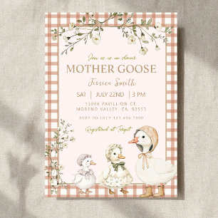 Mother Goose Baby Shower Gender Neutral Invitation