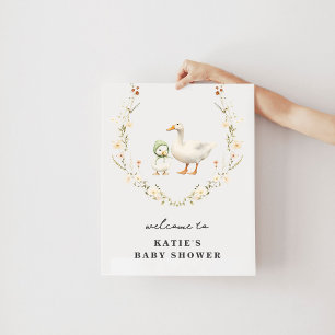 Mother Goose Baby Shower Welcome Poster
