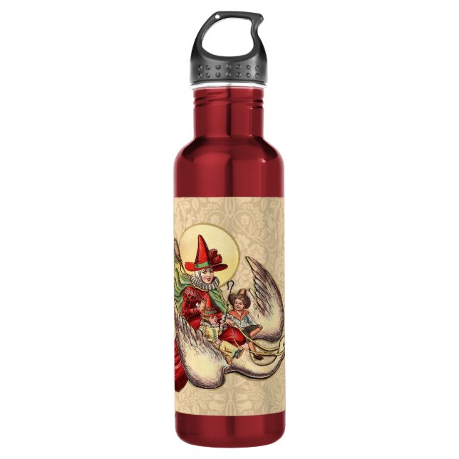 Mother Goose Child Antique Illustration 710 Ml Water Bottle (Front)