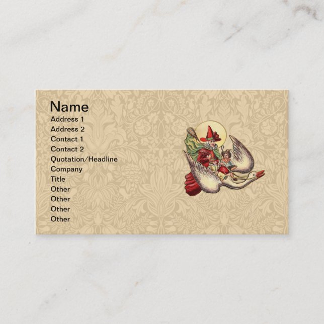 Mother Goose Child Antique Illustration Business Card (Front)