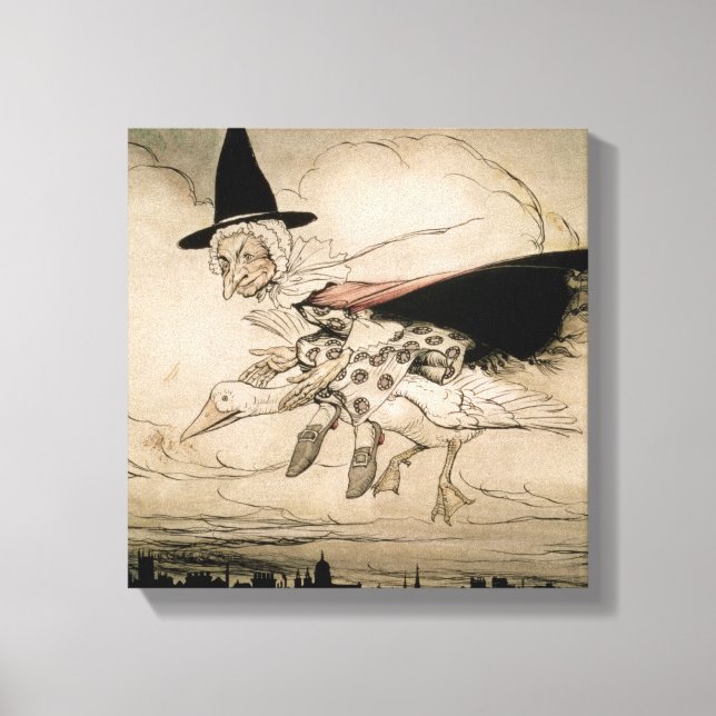 Mother Goose, frontispiece of 'Mother Goose The Ol Canvas Print (Front)