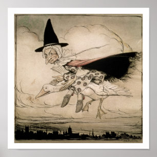 Mother Goose, frontispiece of 'Mother Goose The Ol Poster