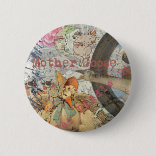 Mother Goose Nursery Rhyme Fairy Tale 6 Cm Round Badge