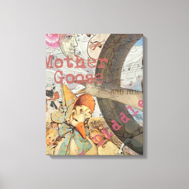 Mother Goose Nursery Rhyme Fairy Tale Canvas Print (Front)