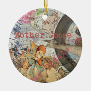 Mother Goose Nursery Rhyme Fairy Tale Ceramic Tree Decoration