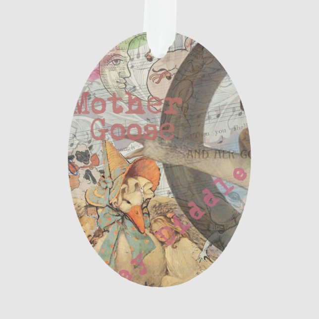 Mother Goose Nursery Rhyme Fairy Tale Ornament (Back)