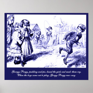 Mother Goose Nursery Rhyme Georgy-Porgy Poster