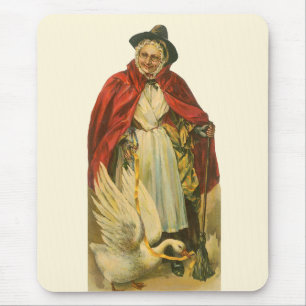 Mother Goose Vintage Victorian Story Book Mouse Mat