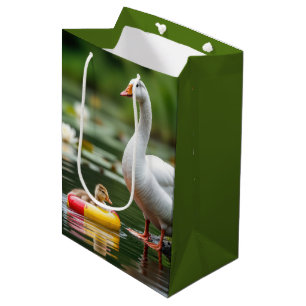 Mother Goose With Baby Gosling Medium Gift Bag