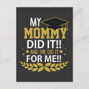Mother Graduation Family Appreciation Mum School Postcard