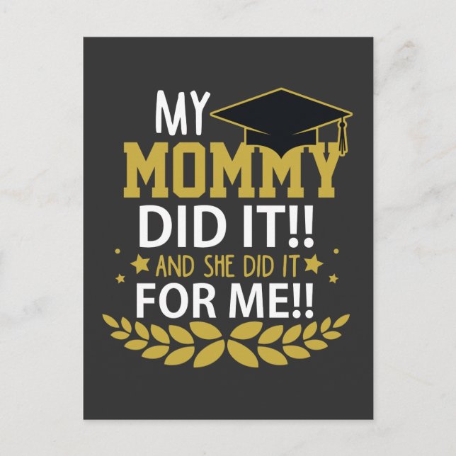 Mother Graduation Family Appreciation Mum School Postcard (Front)