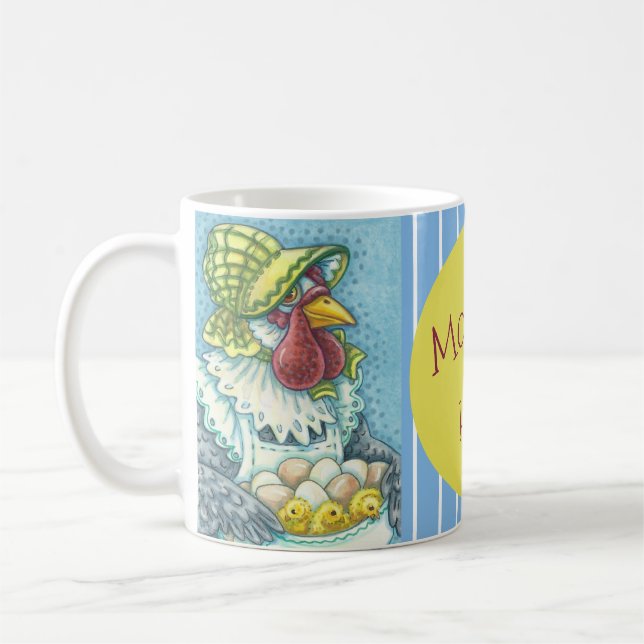 Mother Hen, Eggs And Chicks - CHICKEN MUG * Mum (Left)