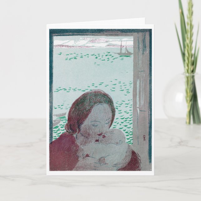 Mother Holding Baby, Maurice Denis Card (Front)