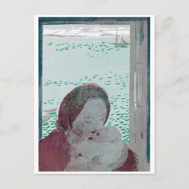Mother Holding Baby, Maurice Denis Postcard (Front)