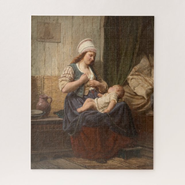 Mother Holding Her Child (by Rudolf Jordan) Jigsaw Puzzle (Vertical)