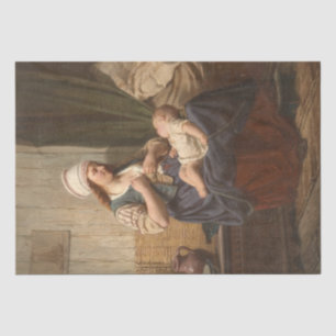 Mother Holding Her Child (by Rudolf Jordan) Tissue Paper