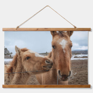 Mother Horse and Foal Hanging Tapestry