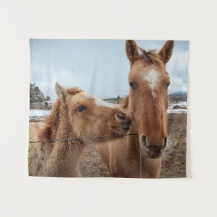 Mother Horse and Foal Tapestry
