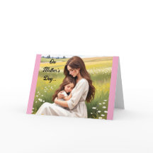Mother Hugging Daughter Holiday Card