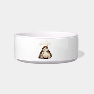 Mother, I Am But Skin and Bones – Funny Chubby Cat Bowl