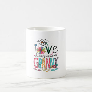 Mother I Love Being Called Granny Sunflower Birth Coffee Mug