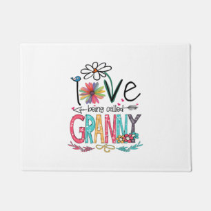 Mother I Love Being Called Granny Sunflower Birth Doormat