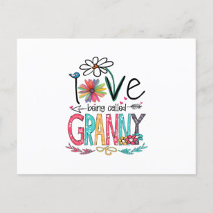 Mother I Love Being Called Granny Sunflower Birth Postcard