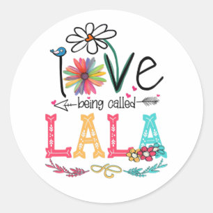 Mother I Love Being Called Lala Sunflower Birthday Classic Round Sticker