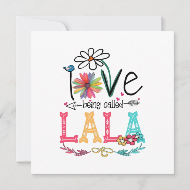 Mother I Love Being Called Lala Sunflower Birthday Invitation (Front)