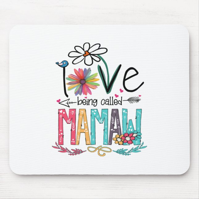 Mother I Love Being Called Mamaw Sunflower Mouse Mat (Front)