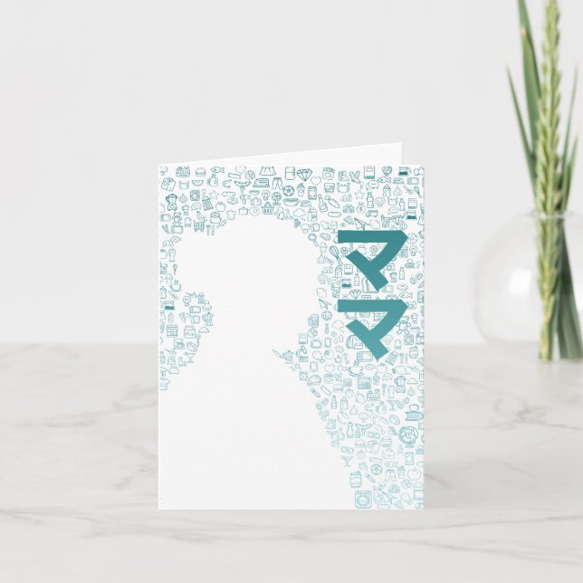 Mother in Japanese Character (Katakana) Thank You Card (Front)