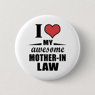 Mother in law 6 cm round badge