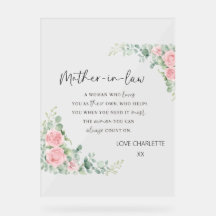 Mother In Law Acrylic Block | Gift For Mother in L