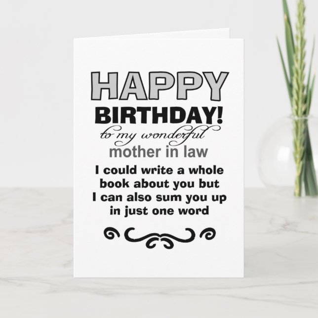 mother in law birthday card (Front)