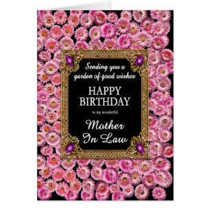 Mother in Law Birthday Pink Daisies