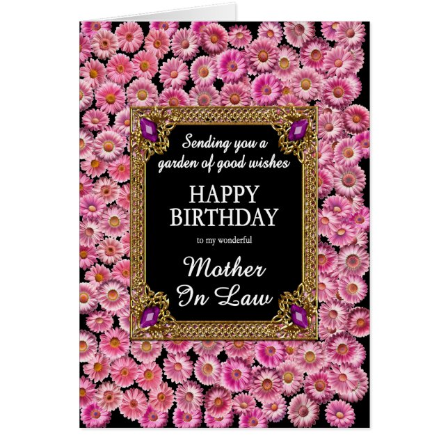Mother in Law Birthday Pink Daisies (Front)